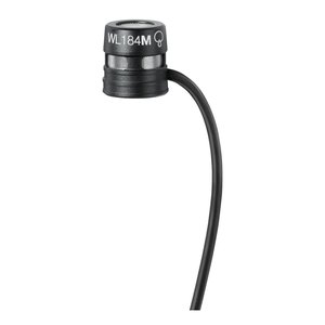 Shure WL184MB/S-LM3 Low-Profile Lavalier Microphone for Compatible Wireless Bodypack Transmitters, Black