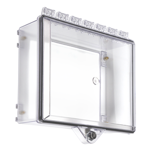 STI-7520OB Protective Cabinet with Open Backbox and Key Lock, Clear