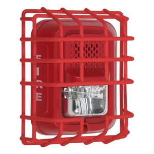 STI-9764-R Horn / Strobe Wall Mounted Damage Stopper, 6.6"x6"x2.5", Red