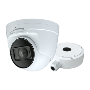 Speco H8T8M 8MP HD-TVI Turret Camera, 2.8-12mm Varifocal Lens, IP67, White