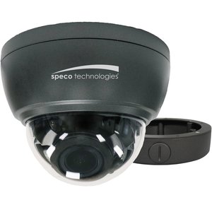 Speco HT7246T2 2MP Intensifier HD-TVI Dome Camera with Junction Box, 2.8-12mm Varifocal Lens, Dark Gray