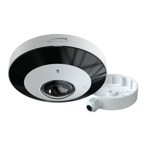 Speco O12MDP4 12MP IP Indoor / Outdoor 360° Fisheye Camera with Junction Box, People and Vehicle Detection, 1.65mm Fisheye Lens, White