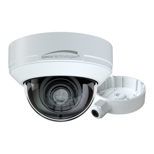 Speco O8D9M 8MP (4K) IP Dome Camera with Advanced Analytics, NDAA Compliant, 2.8-12mm Motorized Lens, White