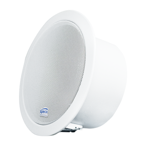 Speco SPIPC6AM 15W IP Ceiling Speaker with Mic Input, White