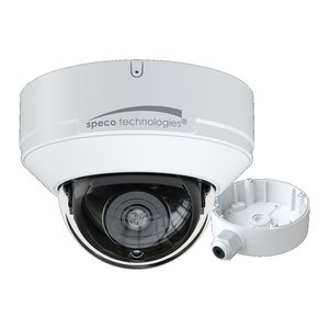 Speco V5D3 5MP HD-TVI IR Dome Camera with Built-In Microphone and Junction Box, 2.8mm Lens, IP67, IK10