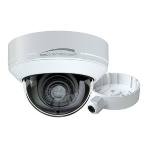 Speco Technologies VLD9M 2MP HD-TVI IR Dome HDoC Camera with Junction Box, 2.8-12mm Motorized Lens, White
