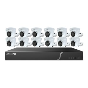 Speco ZIP1612T4 Plug and Play Surveillance Kit with (12) 4MP IP Cameras and NVR with 4TB 16-Channel with (16) Built-in PoE Ports