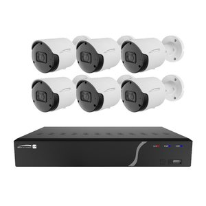 Speco ZIPN8B2 8-Channel NVR Surveillance Kit with (6) 8MP Night Vision Bullet Cameras, 2TB HDD