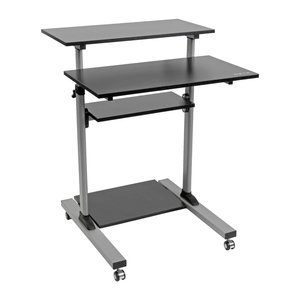 Eaton Tripp Lite WWSSRC Rolling Desk TV / Monitor Cart, Standing Desk, Height Adjustable, Black