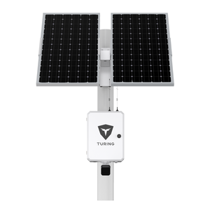 Turing Video LS-KG2-ONEMX-3Y SolarShield Outdoor Solar-Powered System, Includes (1) 5MP EDGE+ Bullet Cameras and (1) 3-Year Core AI Licenses