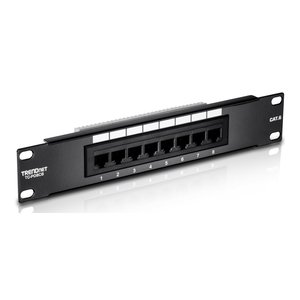 TRENDnet TC-P08C6 8-Port Patch Panel, CAT6, Unshielded, 10"W