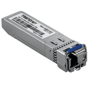 TRENDnet TEG-10GBS10D2 10G SFP+ Dual Wavelength Single Mode LC Module, 6.21 mi., BiDi, DDM Support