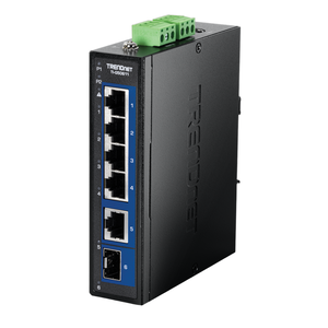TRENDnet TI-G50611 6-Port Industrial 2.5G DIN-Rail Switch with 10G Port