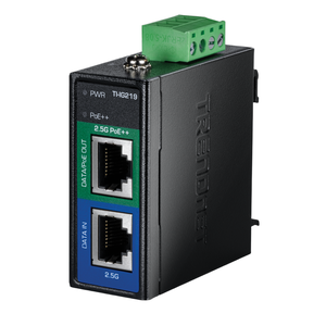 TRENDnet TI-IG219 Industrial 2.5G PoE++ Injector, 1x2.5G PoE++ Port, 1x2.5G Port (Data in), 95W PoE Power Budget