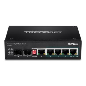 TRENDnet TI-PG62 6-Port Industrial Gigabit PoE DIN-Rail Switch