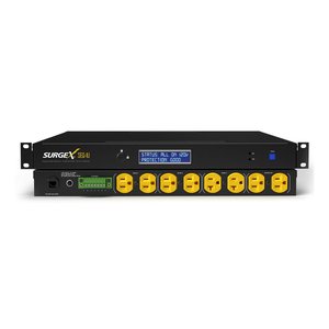 SurgeX SEQ-1U Sequencing Surge Eliminator and Power Conditioner, Remote and Key Lock, 1RU