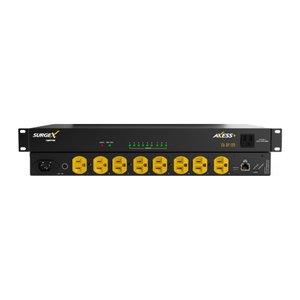 SurgeX SX-AP-129 Axess+ IP-Controlled PDU Surge Eliminator and Power Conditioner, 12A / 5-15P Input, 9-Outlet 5-15R, 1U, 120V