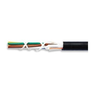 Superior Essex 12006ND01  6-Strand 50/125 Multimode OM3 Dri-Lite Loose Tube Single Jacket Single Armor Fiber Optic Cable, Black