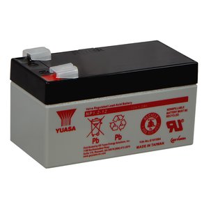 Yuasa NP1.2-12 12V, 1.2Ah Rechargeable SLA Battery, Terminals