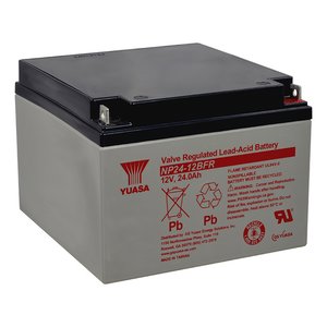 Yuasa NP2412BFR 12V, 24Ah Rechargeable SLA Battery, Terminals, Flame Retardant