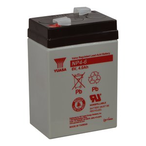 Yuasa NP4-6 6V 4AH Sealed Lead Acid Battery