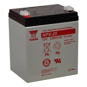 Yuasa NPX25-250 12V 5Ah Valve Regulated SLA, Flame Retardant