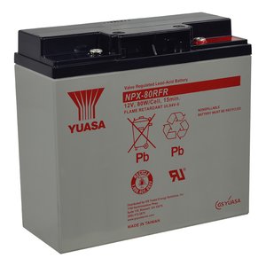 Yuasa NPX-80-RFR 12V 20Ah High-Rate AGM SLA Battery (Flame Retardant)