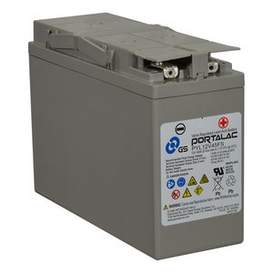 GS Yuasa PYL12 V45FS 12V 45Ah, hr High Temperature Super Long Life Battery, with HT Alloy, Front-M5 Bolt Terminals