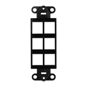 Wirepath DEC-STRAP-6-BK Decorative Strap, 6-Port, Black
