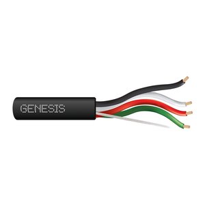 Genesis 10683908 16/4 Stranded Mini Split Tray Cable, Direct Burial, TC-ER-JP, 50' (15.24 m) x 5 Coils, Black