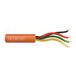 Genesis 21031103 22/4 Solid Unshielded Cable, Riser, CMR, FT4, 1000' (304.8 m) Pull Box, Orange