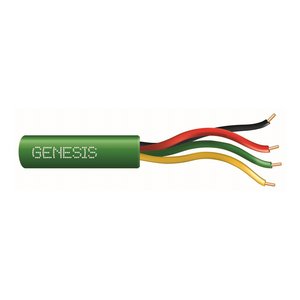 Genesis 21031105 22/4 Solid Unshielded Cable, Riser, CMR, FT4, 1000' (304.8 m) Pull Box, Green