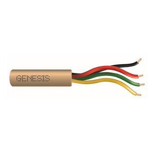 Genesis 21031113 22/4 Solid Unshielded Cable, Riser, CMR, FT4, 1000' (304.8 m) Pull Box, Beige
