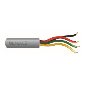 Genesis 21035809 22/4 Solid Unshielded Cable, Riser, CMR, FT4, 500' (152.4m) Speed Bag, Gray