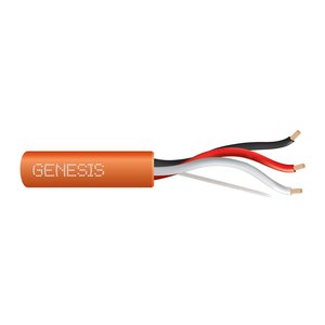 Genesis 31262103 18/3 Stranded Unshielded Cable, Plenum, CMP, FT6, 1000' (304.8 m) Reel-in-a-Box, Orange
