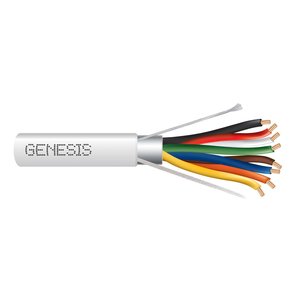 Genesis 32075512 22/8 Stranded Shielded Cable, Plenum, CMP, FT6, 500' (152.4 m) Pull Box, Natural