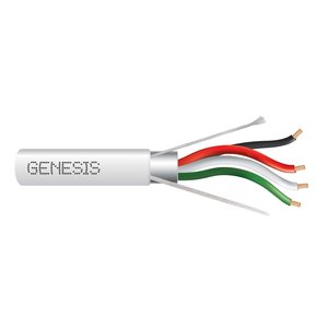 Genesis 32151112 18/4 Stranded Shielded Cable, Plenum, CMP, FT6, 1000' (304.8 m) Pull Box, Natural