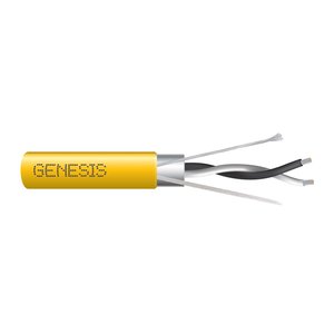 Genesis 32511002 22/1-Pair Tinned-Copper Stranded Shielded EIA-485 Cable, Plenum, CMP, FT6, 1000' (304.8 m) Reel, Yellow