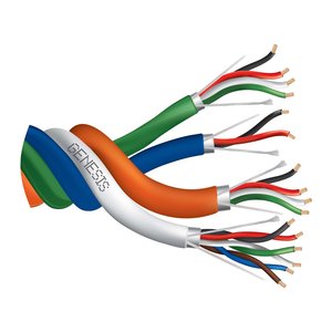 Genesis 32955099 22/6 Shielded + 22/4 Shielded + 22/2 Shielded + 18/4 Shielded Profusion Access Control Cable, Plenum, CMP, FT6, 500' (152.4 m) Reel, Unjacketed