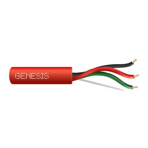 Genesis 40211104 18/3 Solid Fire Alarm Cable, CSA FAS 105C, FT4, 1000' (304.8 m) Pull Box, Red