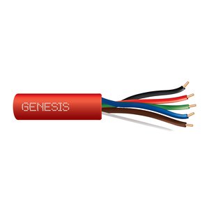 Genesis 40235504 18/5 Solid Fire Alarm Cable, CSA FAS 105C, FT4, 500' (152.4 m) Pull Box, Red