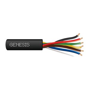Genesis 41581008 18/6 Stranded Unshielded Fire Alarm Cable, Direct Burial, FPL, CL3, 1000' (304.8 m) Reel, Black