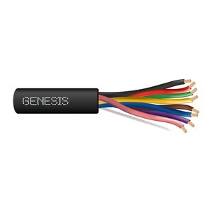 Genesis 41591008 18/8 Stranded Unshielded Fire Alarm Cables, Direct Burial, FPL, CL3, 1000' (304.8 m) Reel, Black