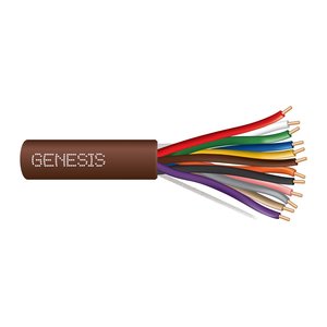 Genesis 47190107 18/12 Solid Unshielded Thermostat Cable, General Purpose, CL2, 250' (76.2 m) Reel, Brown