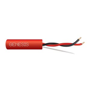 Genesis 55051004 12/1-Pair Solid Unshielded Fire Alarm Cable, NYC Certified, FPLP, 1000' (304.8 m) Reel, Red