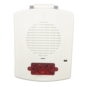 Eaton EL3RMTSTR-NW 3R Multitone Strobe, No Lettering, Red Lens, White