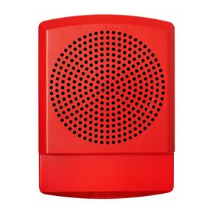 Eaton ELMTR Wheelock Eluxa Multitone Horn, No Lettering, Wall Mount, 24V, Red