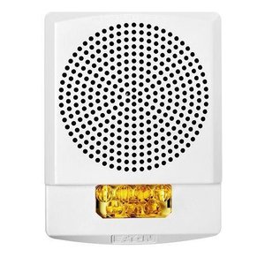 Eaton ELMTSW-A Eluxa Multitone Horn Strobe LED, Indoor, Ceiling Mount, 24V, Amber Lens, White
