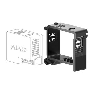 AJAX 62964.132.BL DIN Holder Bracket to Fix Relay or WallSwitch on a DIN Rail, Black