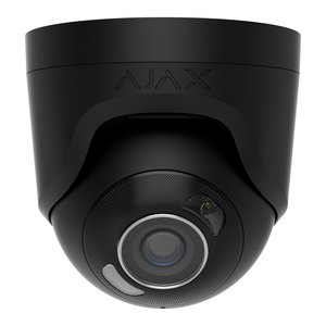 AJAX 126266.197.BL1 TurretCam HL 8MP Wired AI-Powered IP Camera, 85° Viewing Angle, 4mm Lens, Black